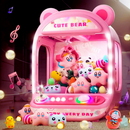 Mini Máquina De Pegar Ursinhos Rosa, Máquina De Pegar Bichinhos De Pelúcia, Máquina De Garra Infantil, Mini Máquina De Pegar Pelúcia Com Luzes, Máquina De Pegar Ursinhos De Brinquedo