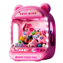 Mini Máquina De Pegar Ursinhos Rosa, Máquina De Pegar Bichinhos De Pelúcia, Máquina De Garra Infantil, Mini Máquina De Pegar Pelúcia Com Luzes, Máquina De Pegar Ursinhos De Brinquedo