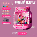Mini Máquina De Pegar Ursinhos Rosa, Máquina De Pegar Bichinhos De Pelúcia, Máquina De Garra Infantil, Mini Máquina De Pegar Pelúcia Com Luzes, Máquina De Pegar Ursinhos De Brinquedo