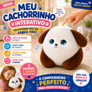 Cachorro Pelúcia Interativo Sensorial Sons Realistas Pisca Olhos e Abana o Rabo