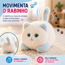 Gato Pelúcia Interativo Sensorial Sons Realistas Pisca Olhos e Abana o Rabo