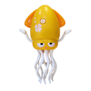 Polvo Dançante Mágico, Polvo Dançarino, Brinquedo Dançarino, Lula Dançarina na cor Amarelo