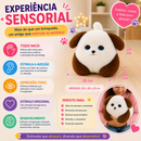Cachorro Pelúcia Interativo Sensorial Sons Realistas Pisca Olhos e Abana o Rabo